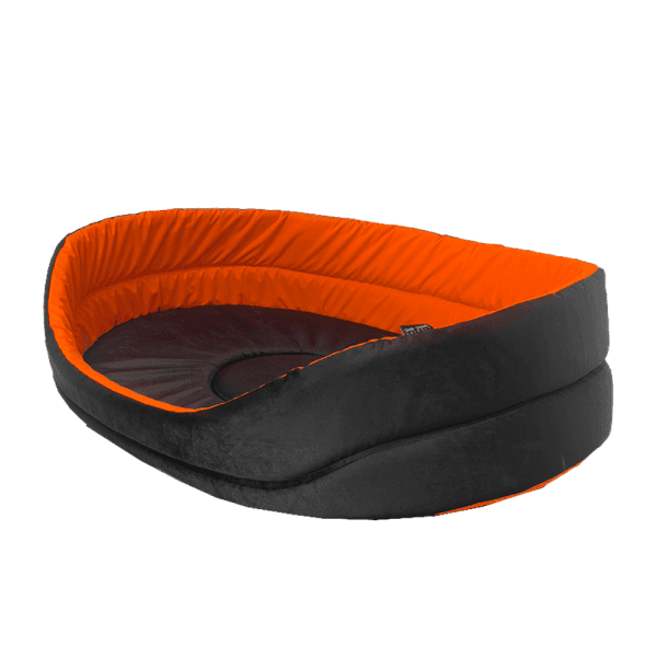 CORBEILLE OVALE T75 NOIR-ORANGE