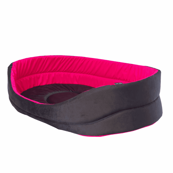 CORBEILLE OVALE T90 NOIR-ROSE